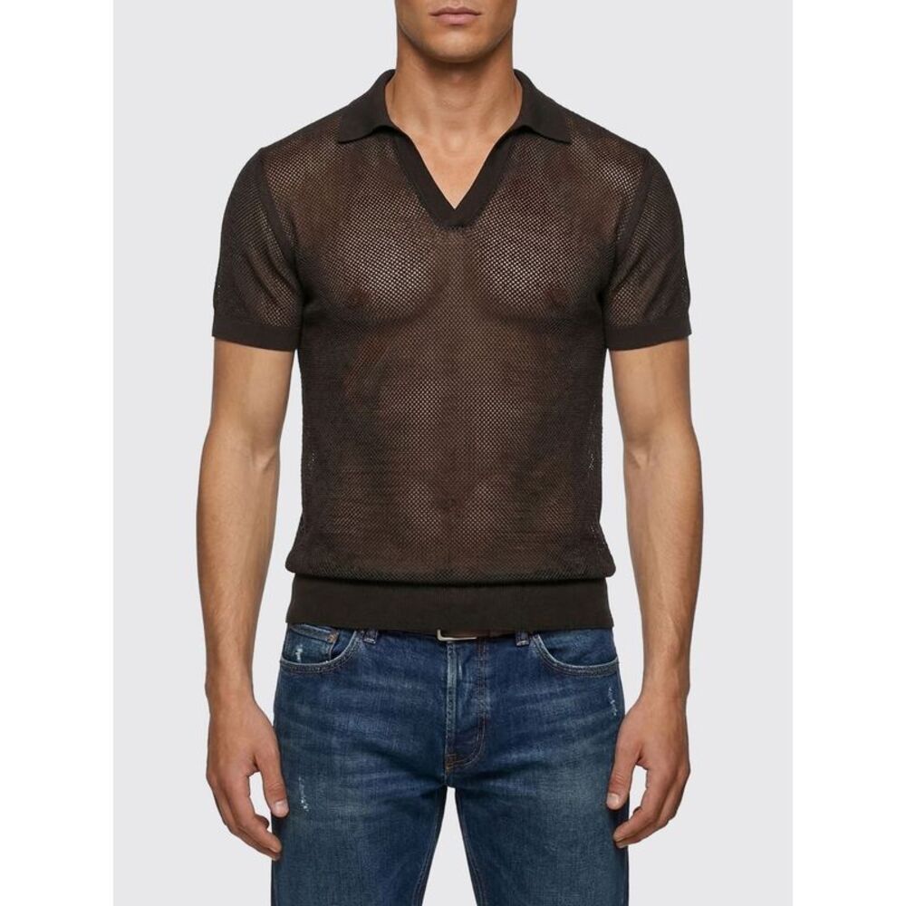 Tom Ford Men Cotton And Silk Polo Shirt Tom Ford